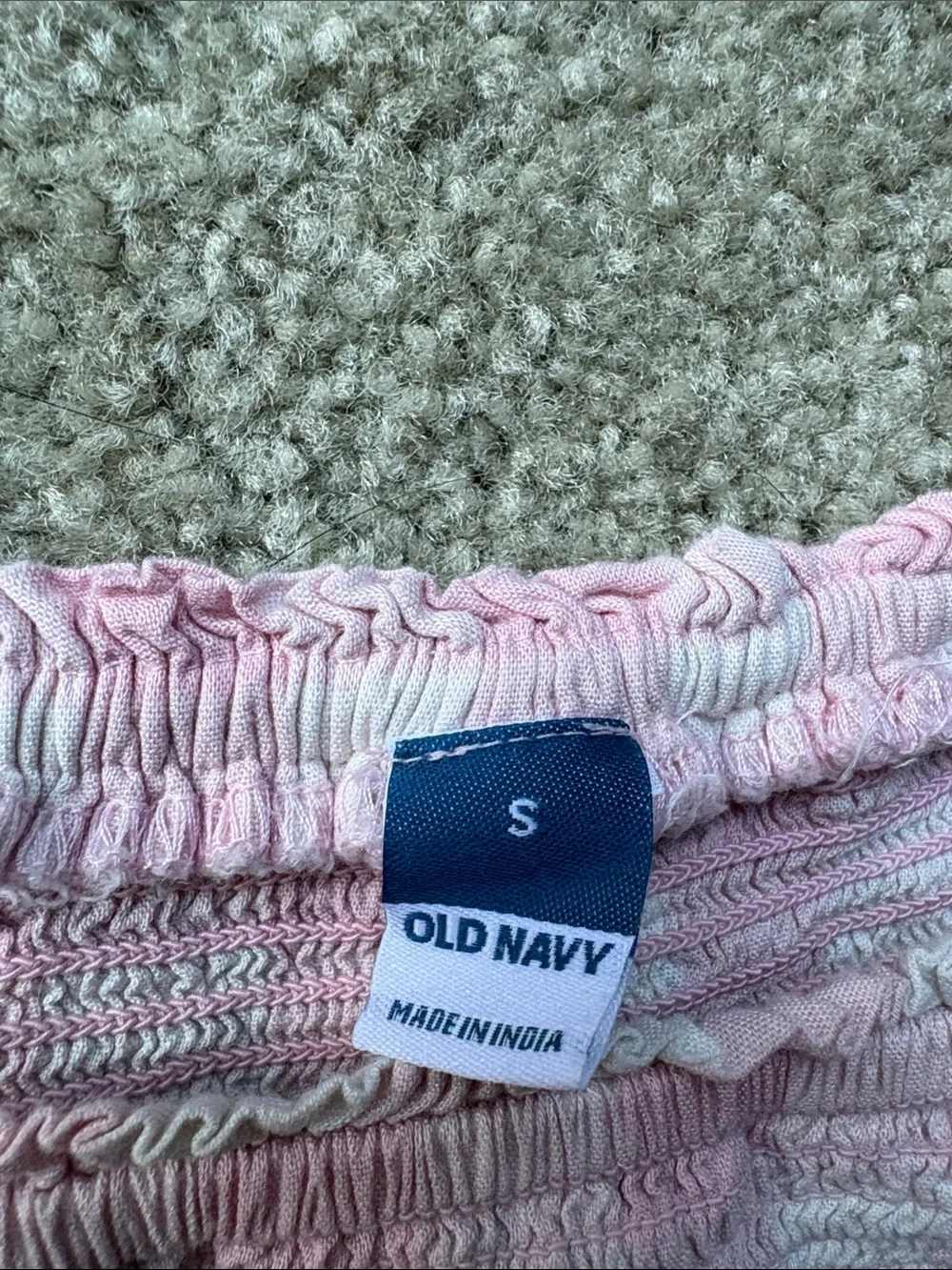 Old Navy Pink Gingham Ruffle-Sleeve Cotton Dress, Small